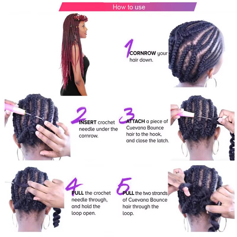 WIGSIN 20 pouces synthétique pré étiré Yaki Ez boîte tressage cheveux pour femmes Extension de cheve