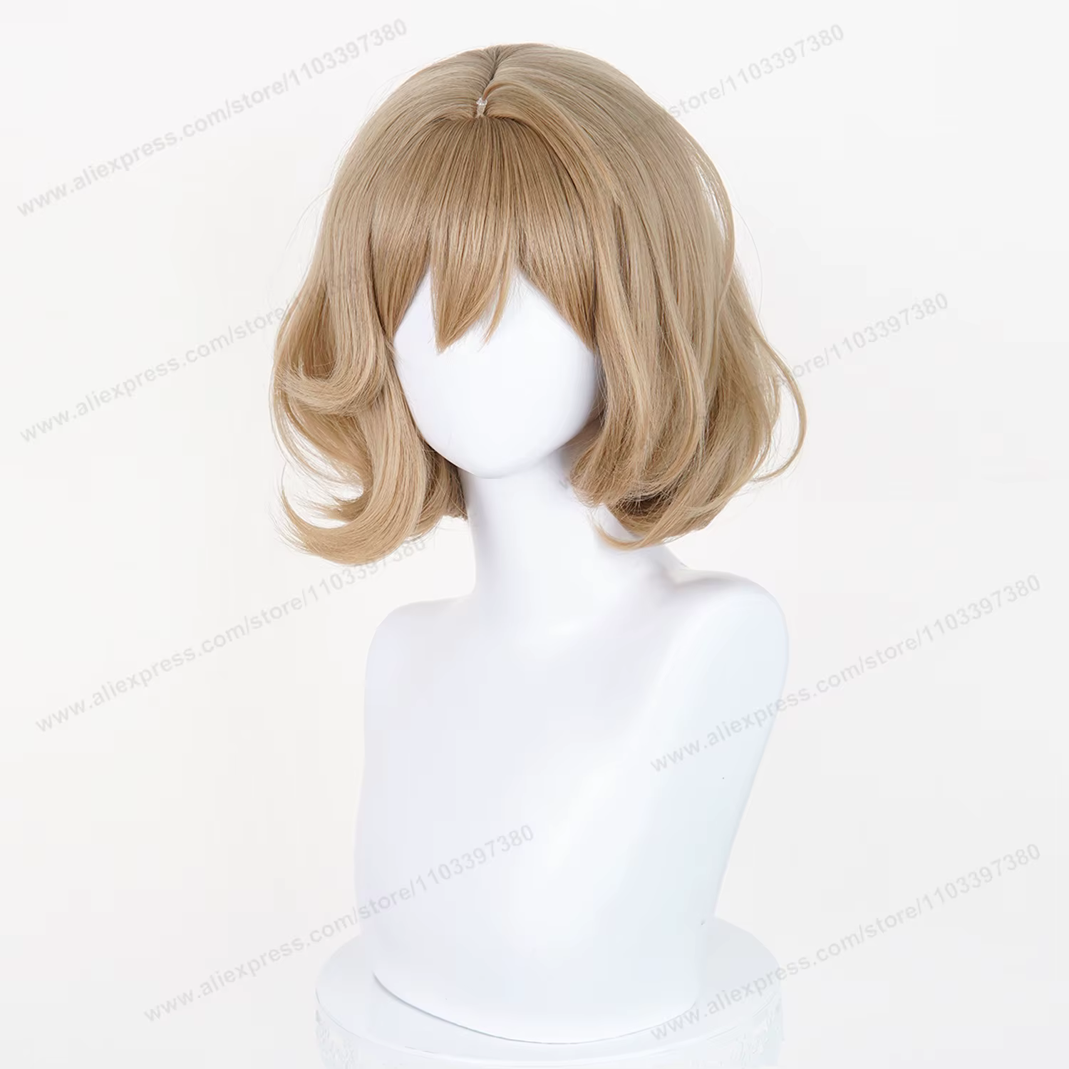 Perruque de cosplay NIKKE Anis, courte, marron mélangé, 33 cm ​   Perruques pour femmes, perruque de