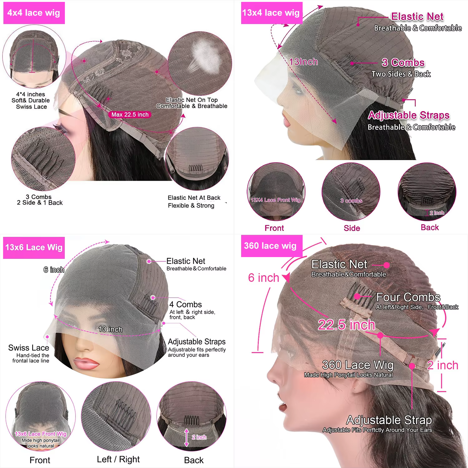 Perruque Lace Wig Remy Deep Wave Transparente pour Femme, Cheveux 100% Naturels, Bling, Densité 200,