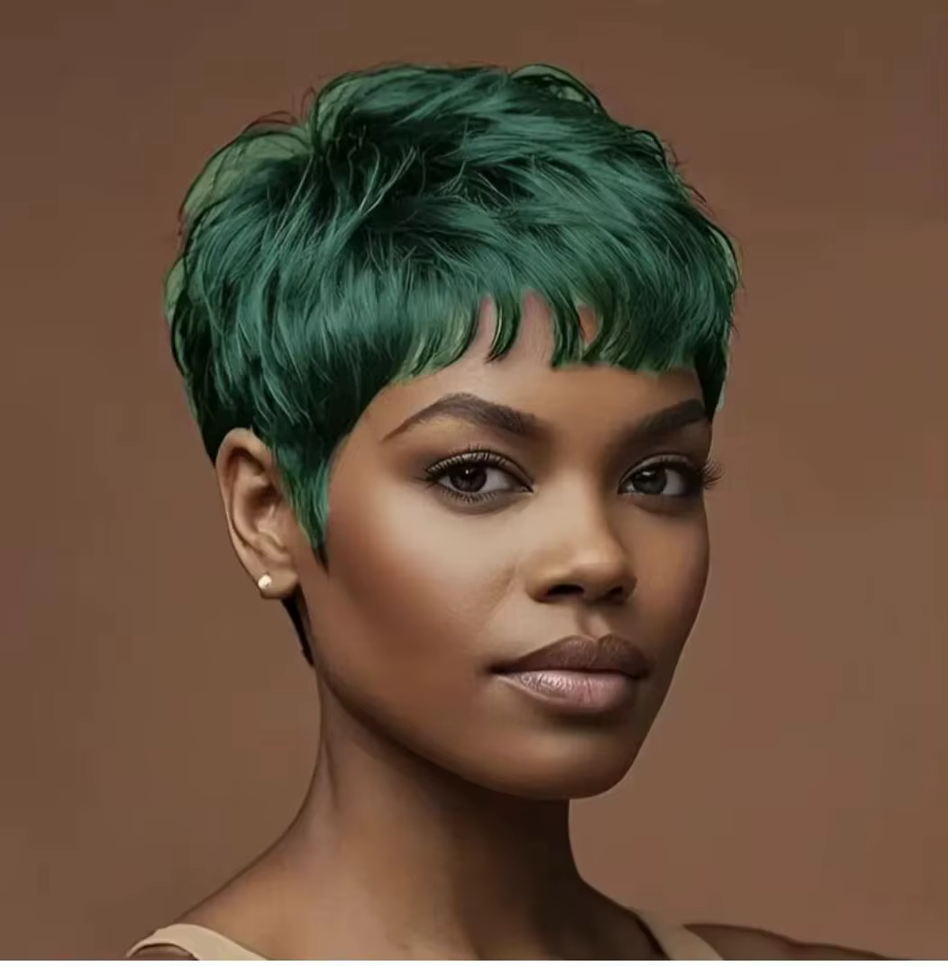Perruque synthétique courte noire, coupe Pixie pour frange, perruque courte Fak pour femmes, perruqu