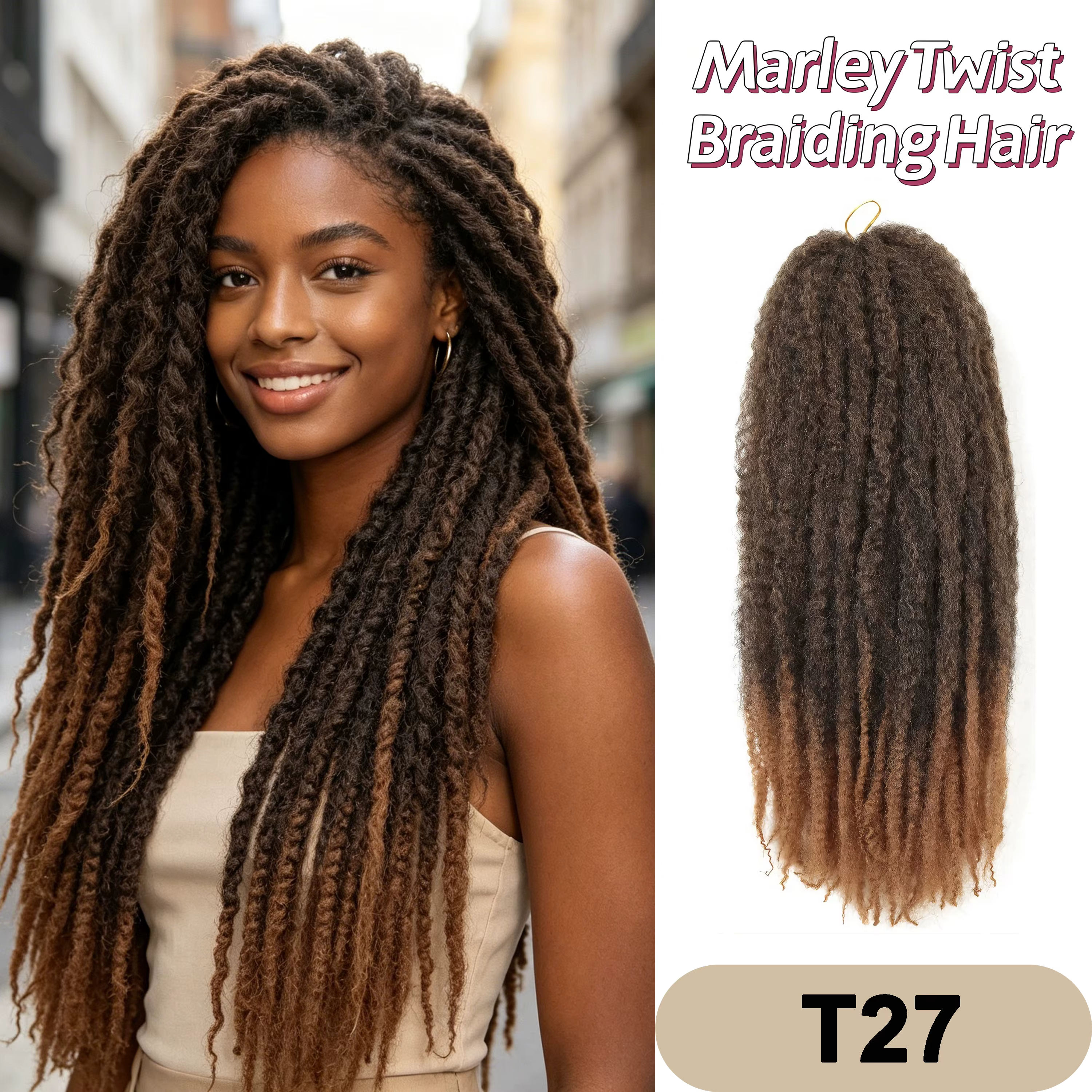 Marley Twist tressage cheveux 18 pouces de Long torsion cubaine cheveux Afro crépus bouclés torsion 