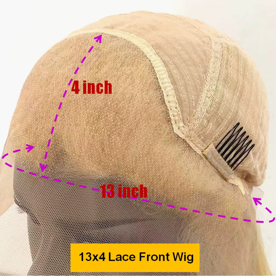 Perruques courtes bob en cheveux humains Balayage Brun Blond sans colle 13x4 Lace Front avec ligne d