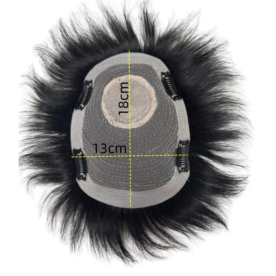 Toupet pour hommes avec Clips perruques masculines cheveux humains hommes toupet pince dans les Exte