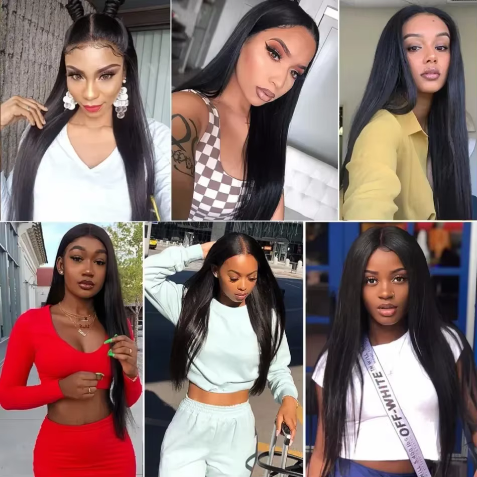 Bling hair 6X4 Glueless Wig Human Hair Ready to Wear Wigs for Women Straight Lace Frontal Wig PreCut