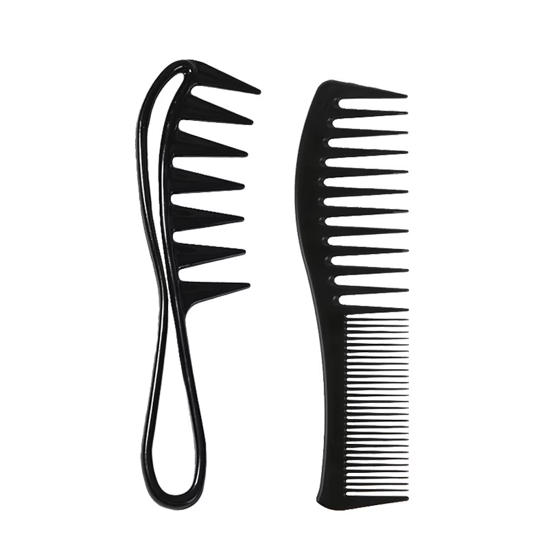 Peigne démêlant à dents larges, peigne à Texture pour bouclés, mouillés, ondulés, épais, perruques, 