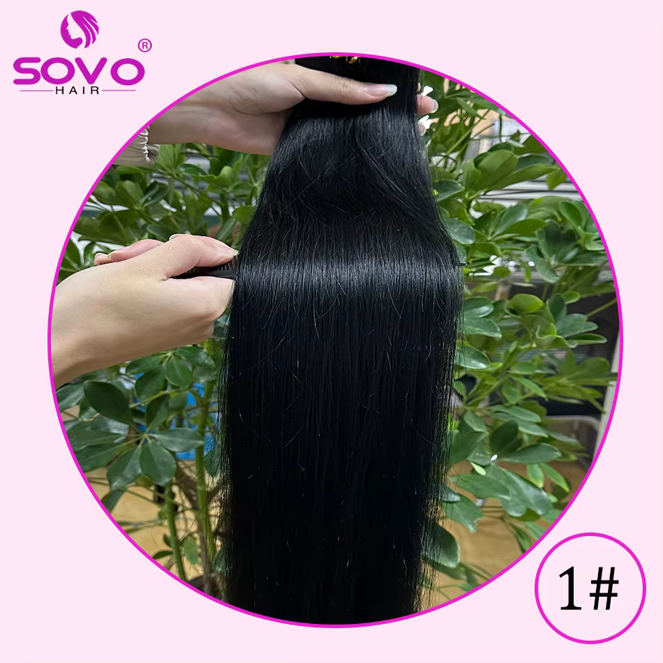 SOVO pince dans les Extensions de cheveux cheveux humains 3 pièces os droit pince Ins Extension de c
