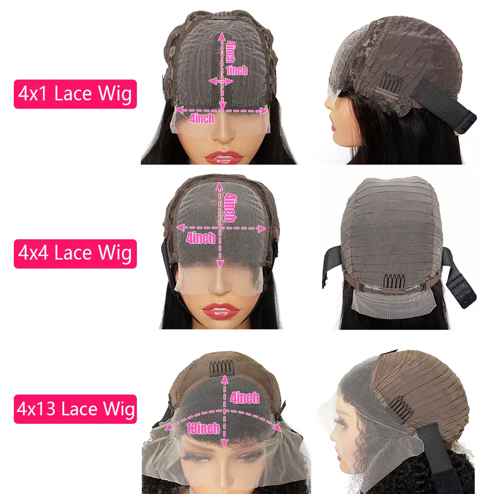 Perruque indienne ondulée sans colle pour femme, cheveux humains Remy, fermeture 4x4, 13x4, 30 pouce