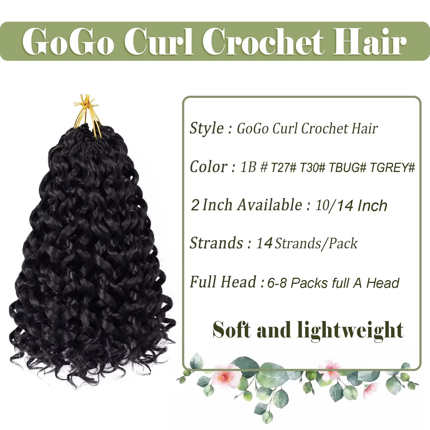 Synthétique court GoGo Curl Crochet cheveux pour femmes plage Curl Crochet tresses cheveux océan vag