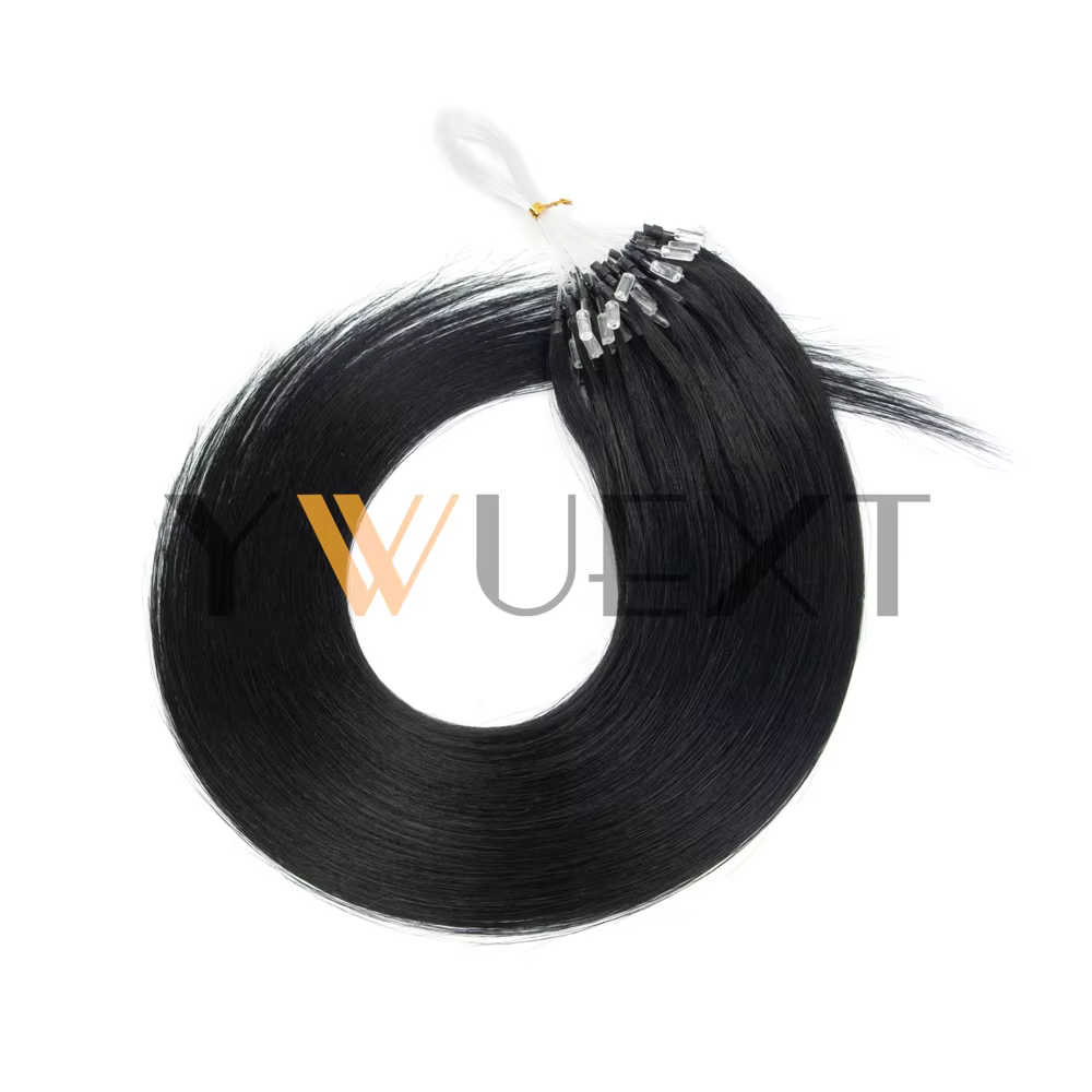Micro boucle anneau Extensions de cheveux humains 12 "-20" naturel noir brun blond lien cheveux 50pc