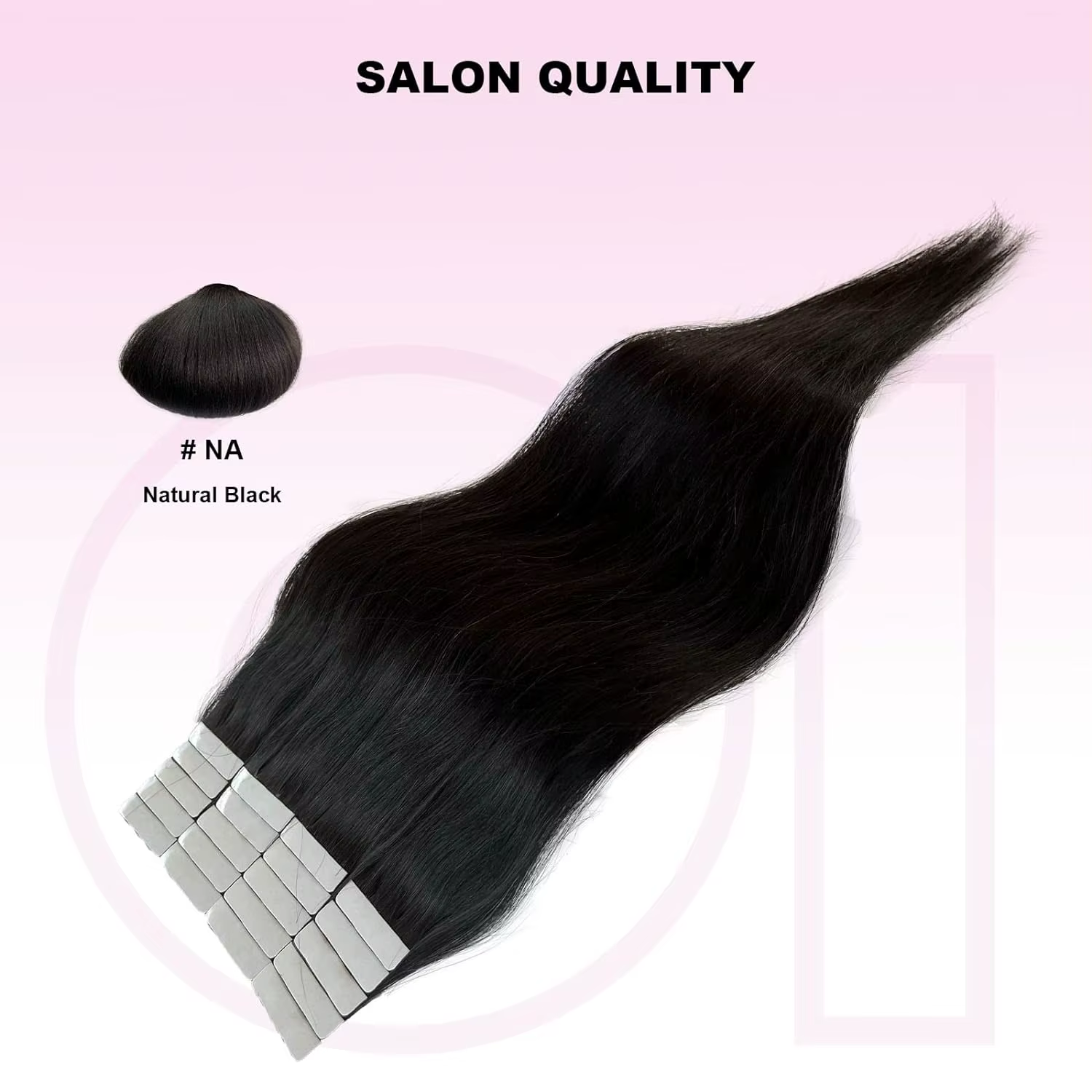 Extensions de Cheveux 100% Naturels Brésiliens Remy Lisses avec Colle Adhésive pour Femme, 50g, 20 P