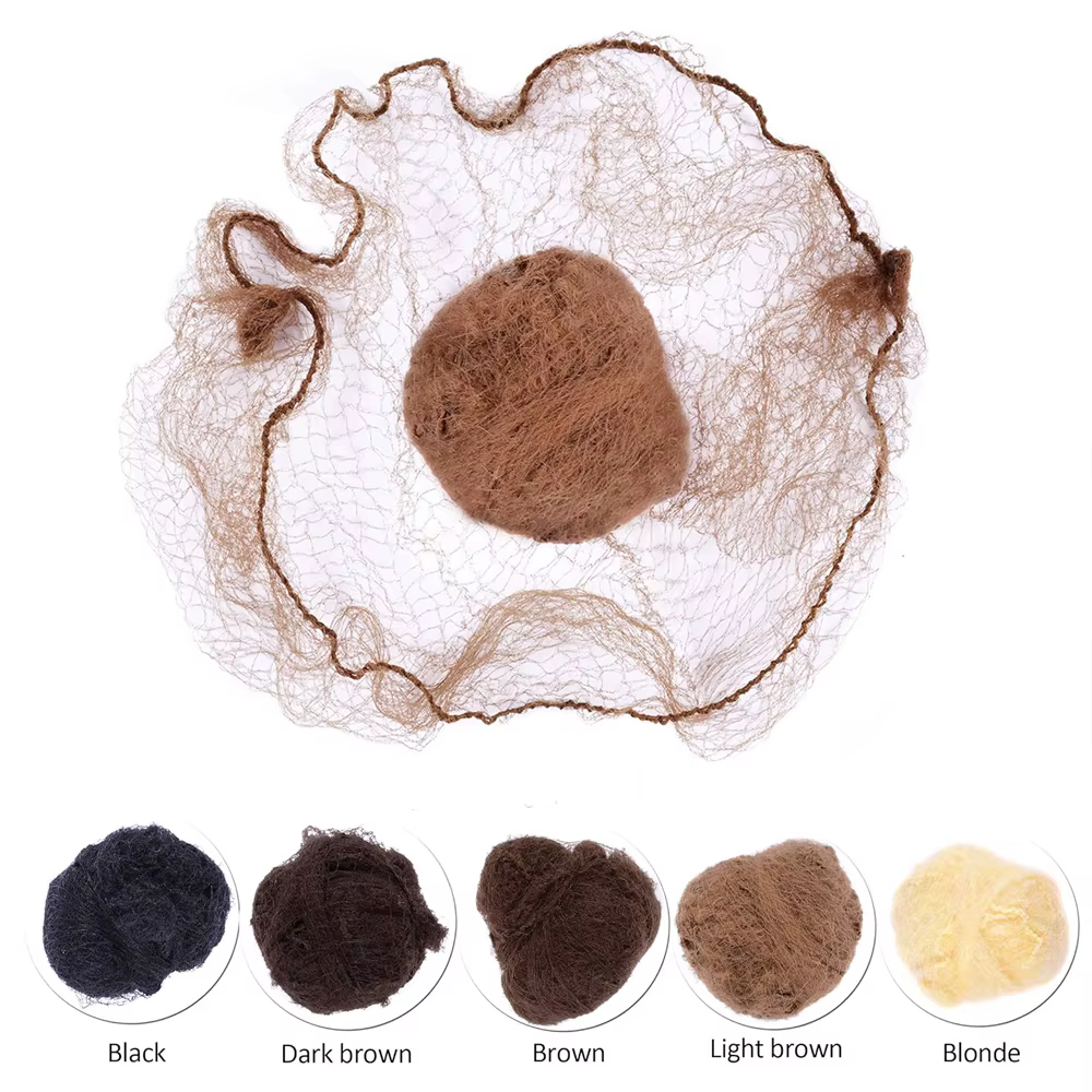 10/60 pièces 5MM filets à cheveux en Nylon Invisible jetable filet à cheveux Ballet danse filet chig