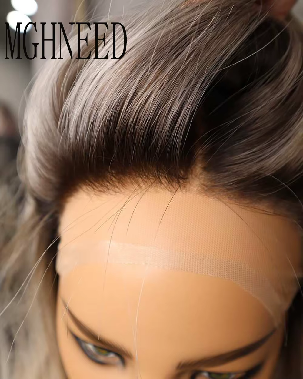 Perruque frontale en dentelle de cheveux humains à reflets brun blond 13x4 perruques avant en dentel