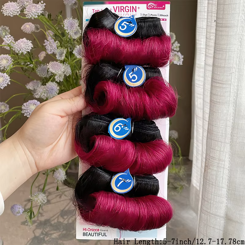 Mèches indiennes bouclées et rebondissantes, cheveux bruts 10A, 100% cheveux humains vierges, Extens