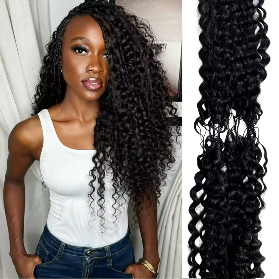 Cheveux humains bouclés crépus pré-bouclés pour tresses au crochet, pour femmes, cheveux bouclés bir