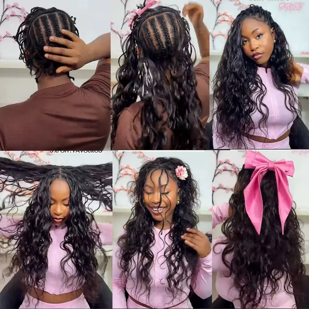 12A sans noeud pré-séparé vague de corps plume Crochet cheveux humains 100% Extensions de cheveux ré