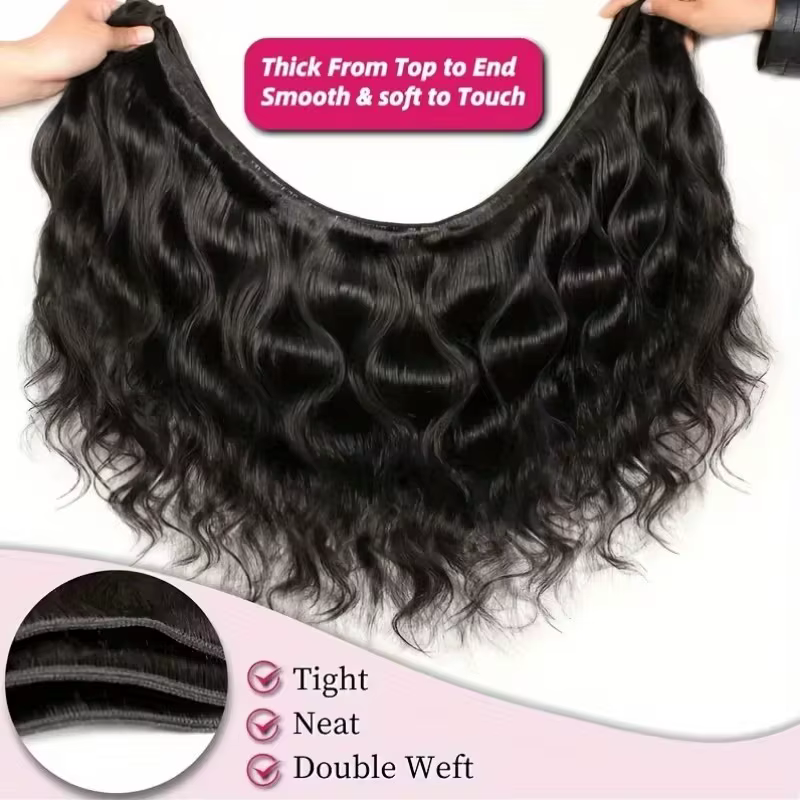 Lot de 3 Bundles de Cheveux Humains Remy avec Closure en Dentelle 4x4 et Closure en Dentelle 5x5 Bré