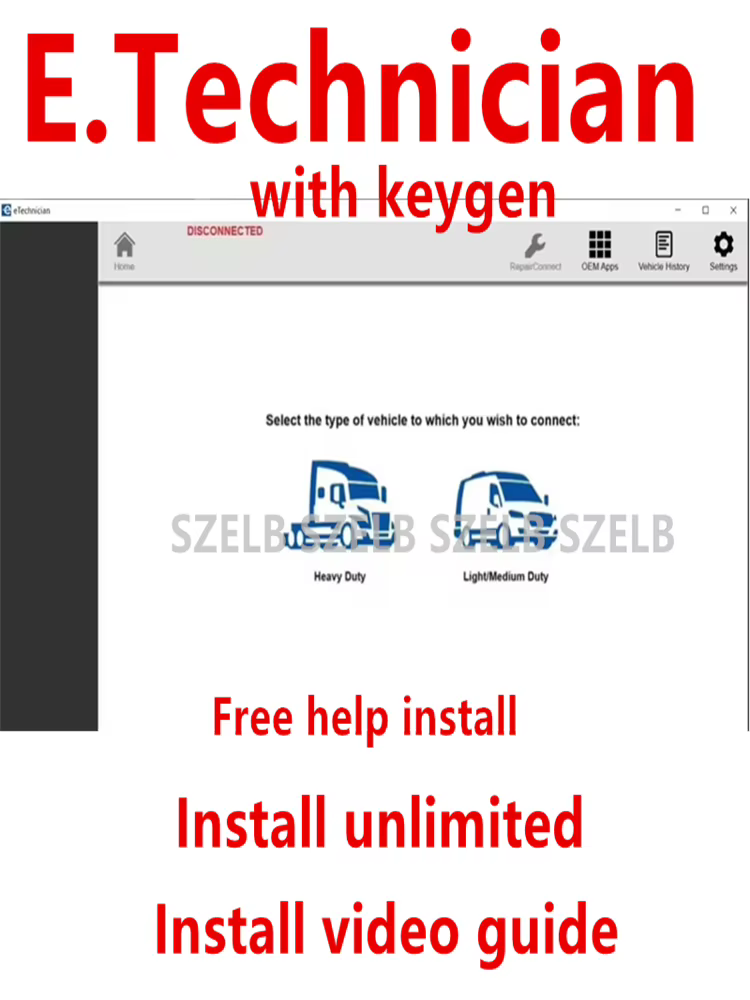 Pour Nexiq E Technician V2.1.7657. +1 PC Installé + Keygen + Guide vidéo d'installation + Aide à l'i