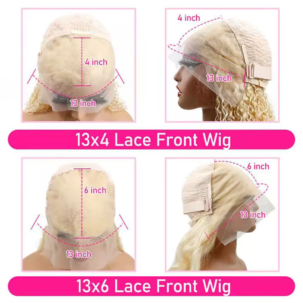 13x6 vague de corps Transparent HD 30 46 pouces 613 miel blond dentelle frontale perruque de cheveux