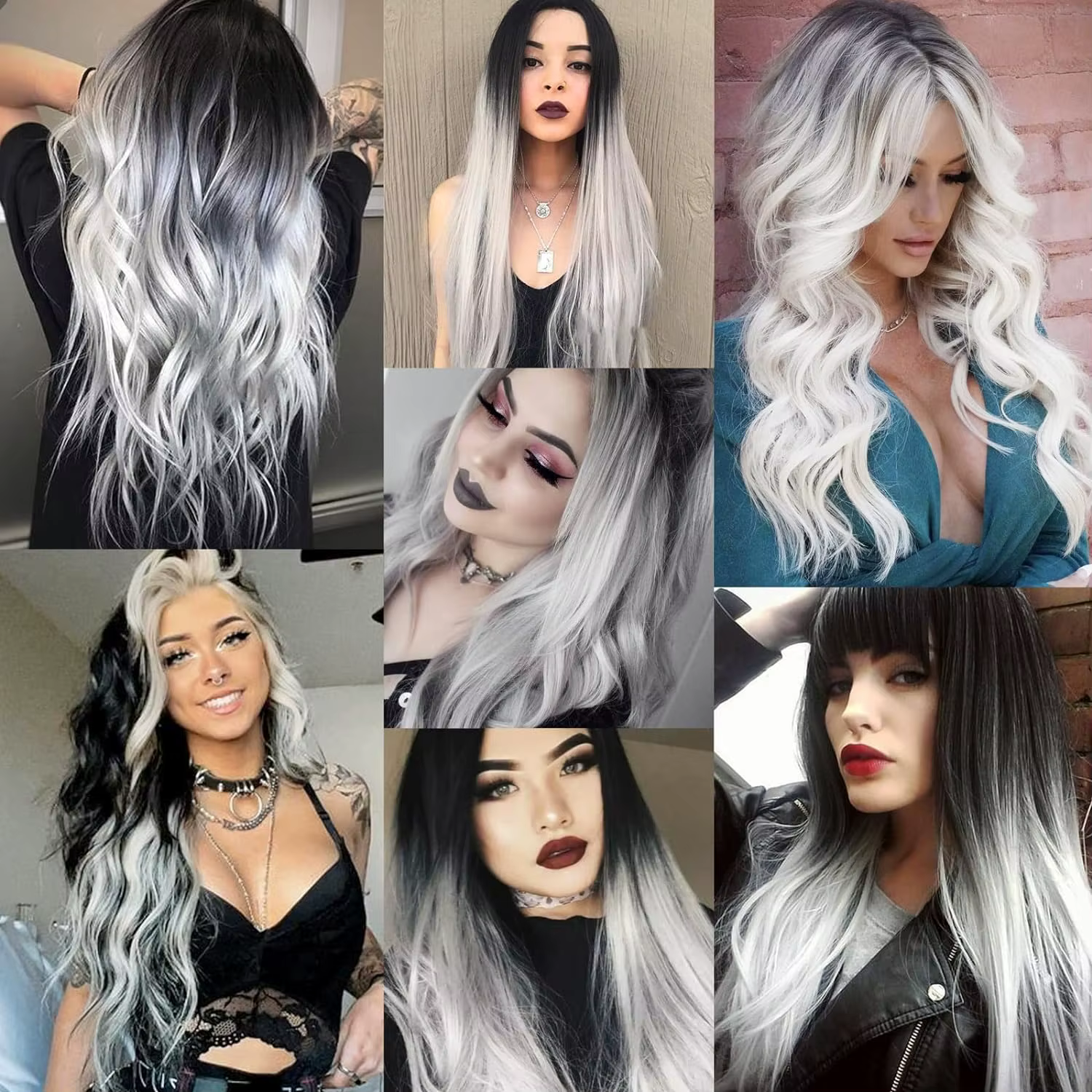 Extensions de cheveux synthétiques colorées à clips, 10 pièces, postiche longue et lisse pour enfant