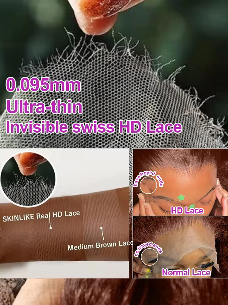 Perruques bouclées profondes cheveux humains brun chocolat 13x4 13x6 Hd perruque frontale en dentell