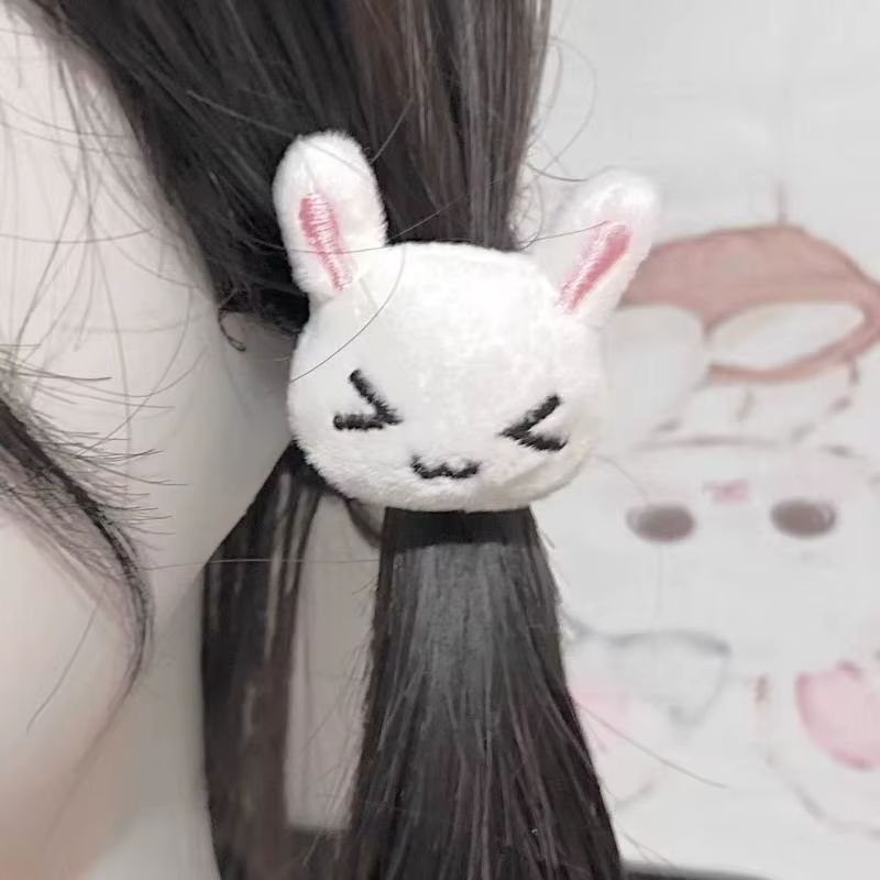 1/2 pièces, joli élastique à cheveux en peluche lapin, bandeau pour les filles lolita, étudiantes, q