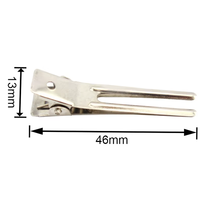 Pince à cheveux professionnelle en aluminium à bec de canard, outil de coiffure à long bec, pince de