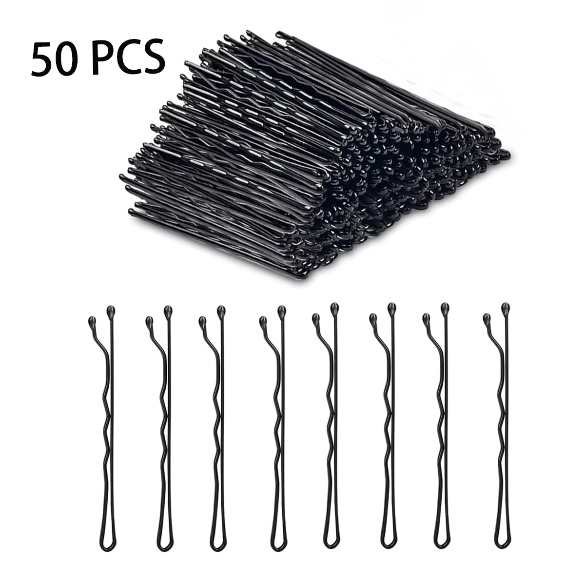 Épingles à cheveux noires ondulées de qualité supérieure, 50/100/200 pièces, pinces à cheveux adapté