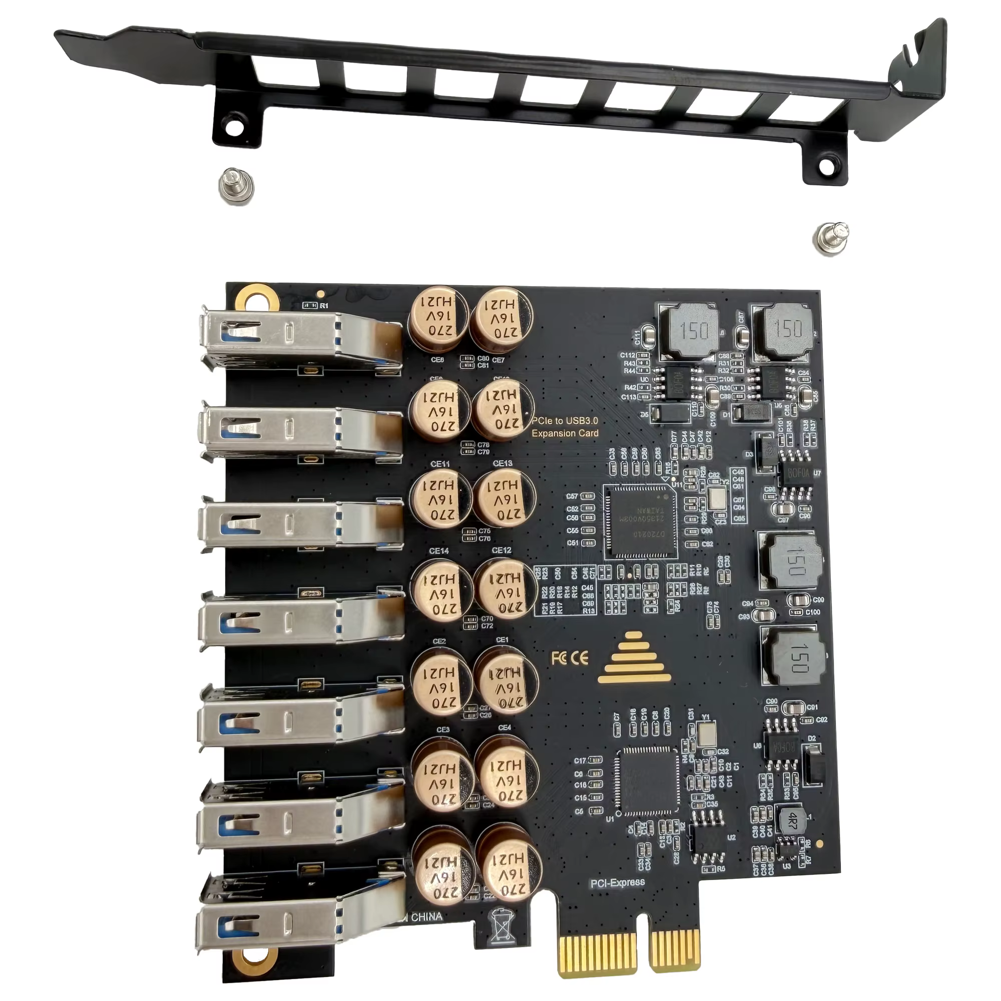 USB3.2 Gen1 5Gbps USB3.0 PCI Express multiplicateur PCI E à 7ports USB 3 Hub adaptateur d'extension 