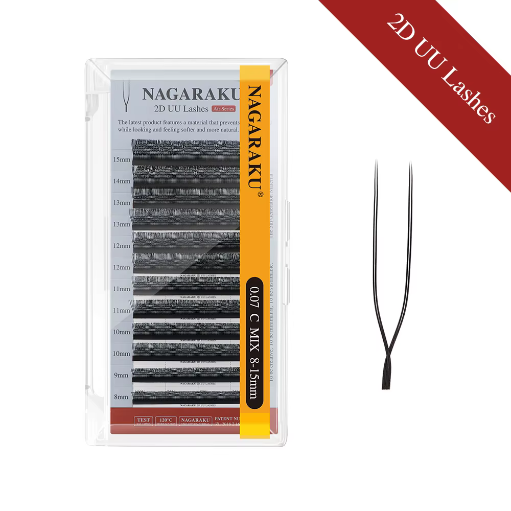 NAGARAKU U forme 2D/3D/4D/5D lumière douce Extensions de cils naturels moelleux vison fausse fourrur