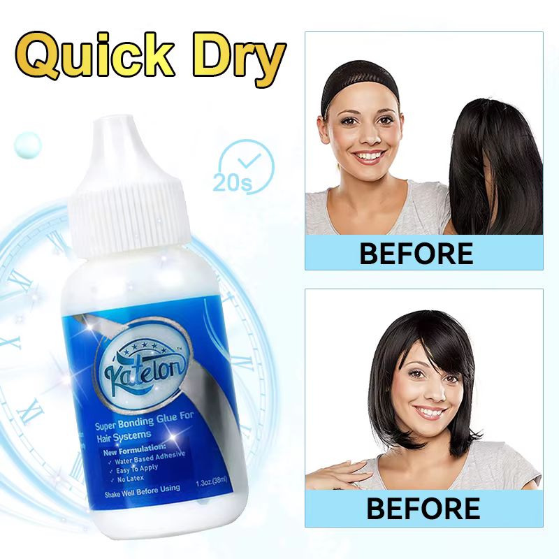 Colle pour perruque adhésifs imperméables Katelon colle de liaison de cheveux Invisible pour Extensi