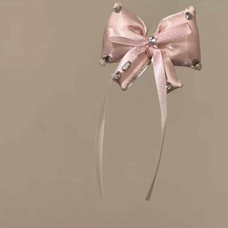 Pince à cheveux élégante pour franges, pince bec de canard, accessoire capillaire de luxe léger, bij
