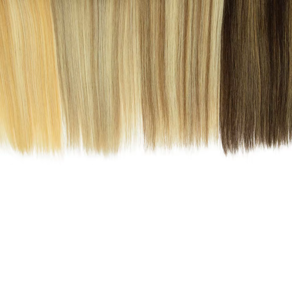 Lots de mèches de cheveux naturels élégants pour femmes 4 # Extensions de cheveux humains couleur