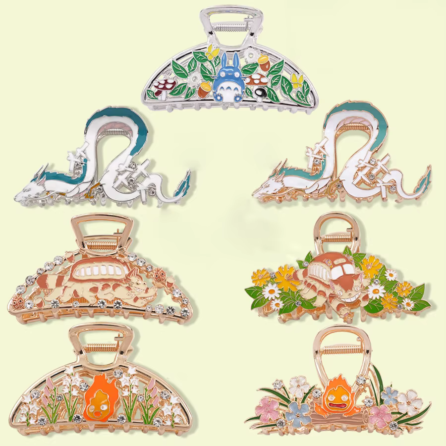 7 Style de mode mignon dessin animé flamme griffe de cheveux bateau Dragon grandes griffes de cheveu