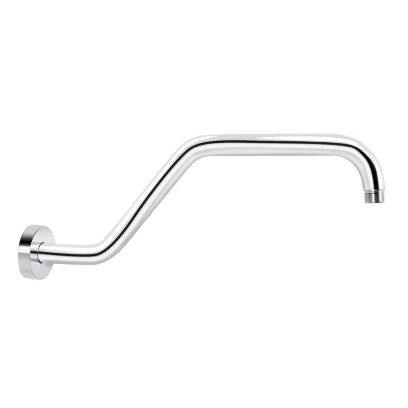 Support de Douche Mural Fixe pour Tête de Douche, Extension de Bras de Douche, Chromé, Nickel Brossé