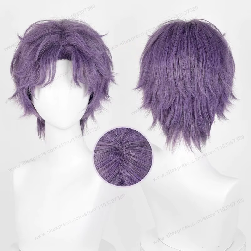 Perruque de Cosplay synthétique Love And Deepspace Rafayel Zayne Xavier, cheveux courts de 30cm, per