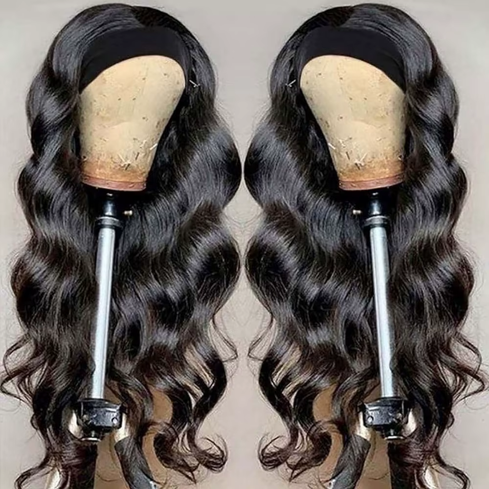 30 40 pouces bandeau perruque cheveux humains vague de corps perruque 200% densité Remy perruques de
