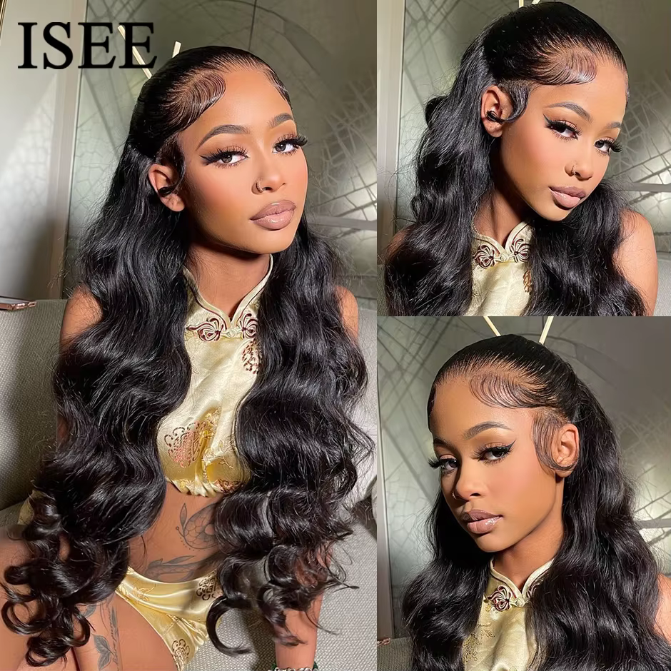 ISEE HAIR-Perruques de cheveux humains Body Wave péruviens pour femmes, perruques en forme de U, per
