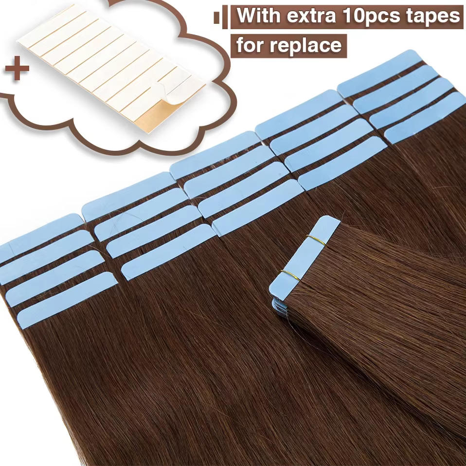 S-noilite 20 pièces bande dans les Extensions de cheveux cheveux humains 2.5g méga cheveux raides ch