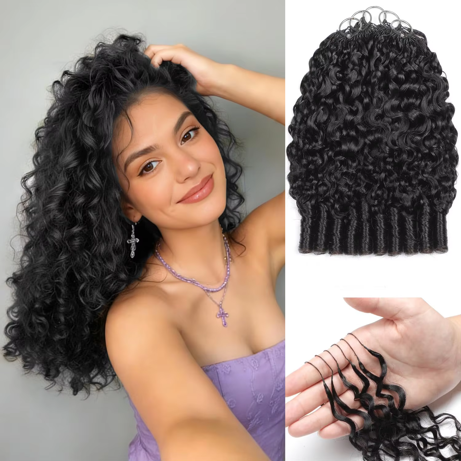 Cheveux humains bouclés birmanes pour crochet, 30 pouces, 120g, pré-séparés, pour femmes noires, lot