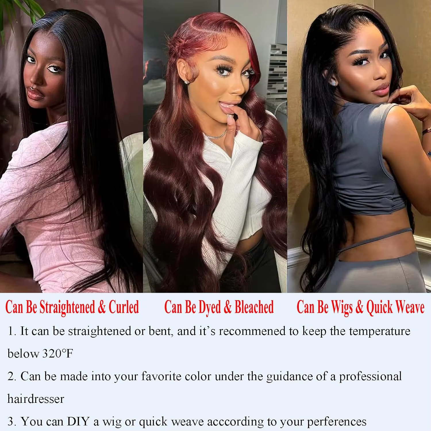 Extensions de Cheveux Humains Ondulés 12A, 40 Pouces, Cheveux Brésiliens Vierges Non Traités, 3 ou 4