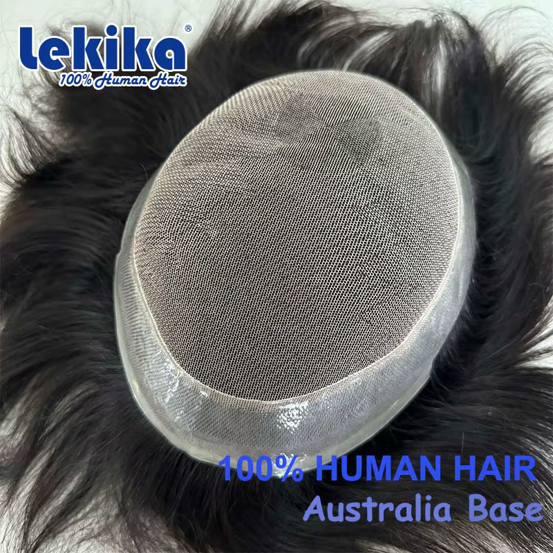 Australie Base dentelle Pu toupet hommes prothèse capillaire français dentelle perruque pour hommes