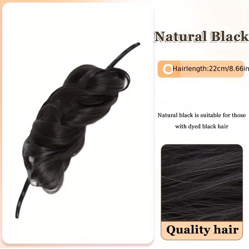 Extensions capillaires synthétiques à chignon auto-enroulement réglables pour augmenter le Volume de