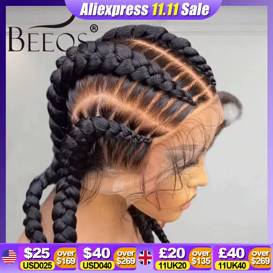 BEEOS-Perruque Full Lace Wig Brésilienne Naturelle, Cheveux Vierges Lisses, Pre-Plucked, Naissance d