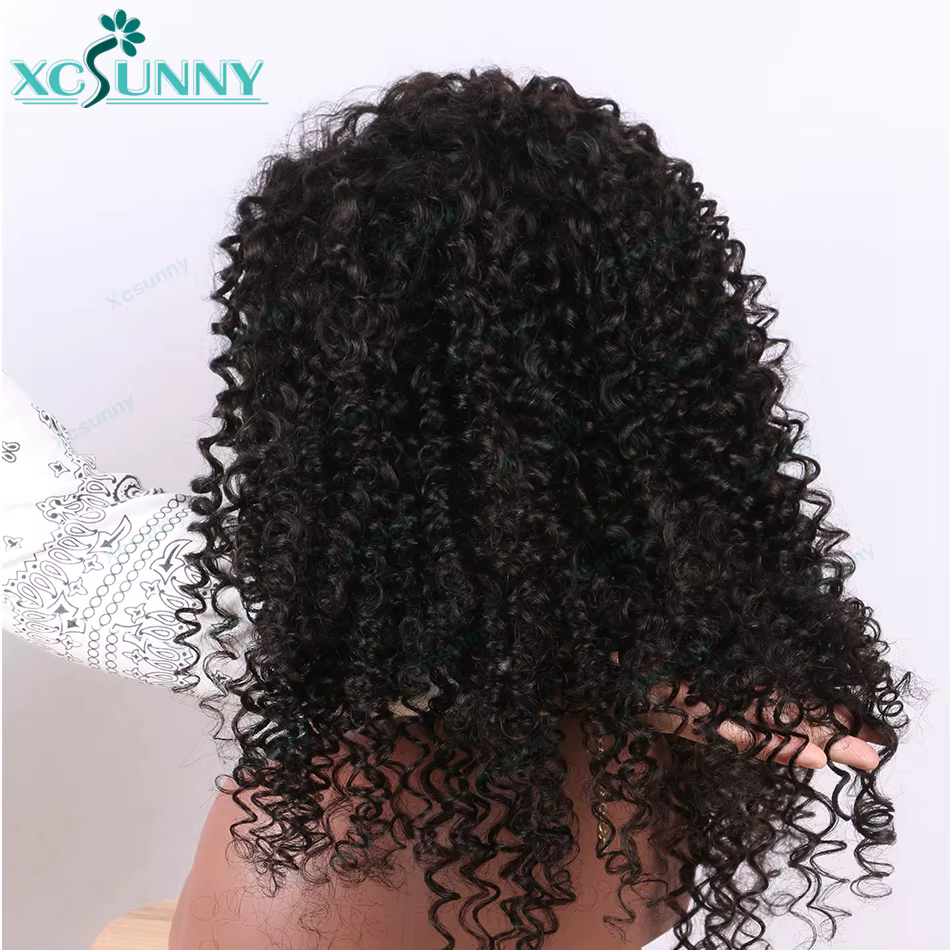Perruque Bob Lace Wig Brésilienne Naturelle Bouclée, Cheveux Humains, 13x6, Pre-Plucked, Deep Curly,