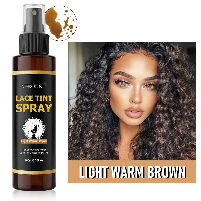Spray Teintant pour Perruques 100ml, Brun Foncé, pour Perruques Lace Front, Effet Naturel, Longue Du