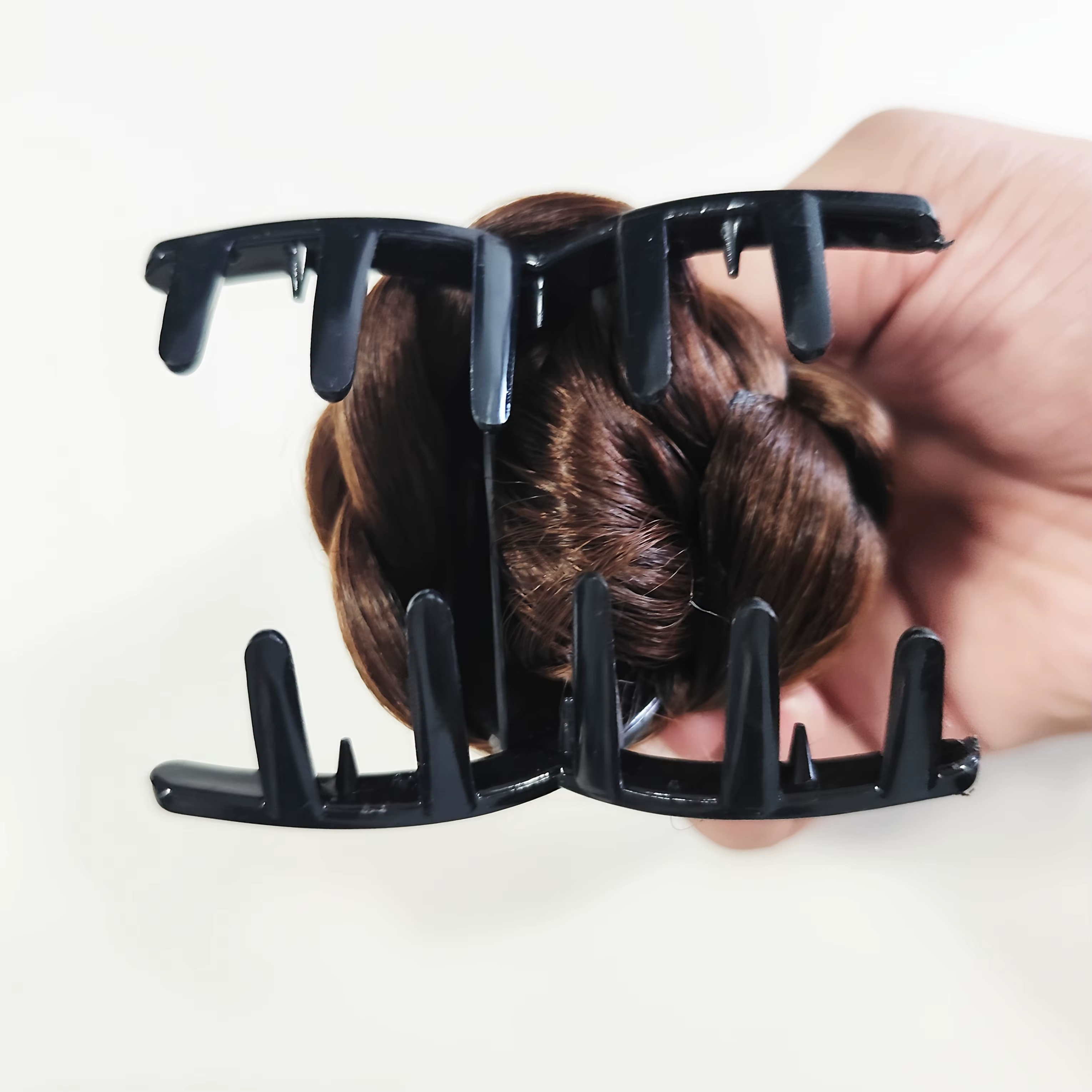 4 pouces synthétique pince à saisir paresseux cheveux tresse tressé chignon perruque femmes basse cr