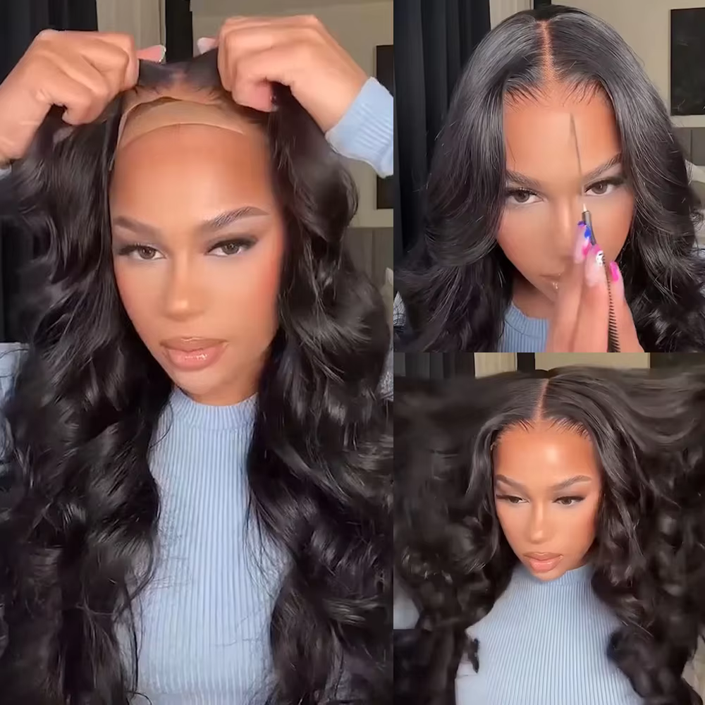 250% vague de corps perruques de cheveux humains 13x4 Hd perruque de dentelle 13x6 cheveux humains e