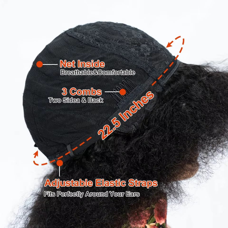 Perruques Bob bouclées afro crépues brésiliennes P4/30 # Perruques de cheveux humains Remy de dens