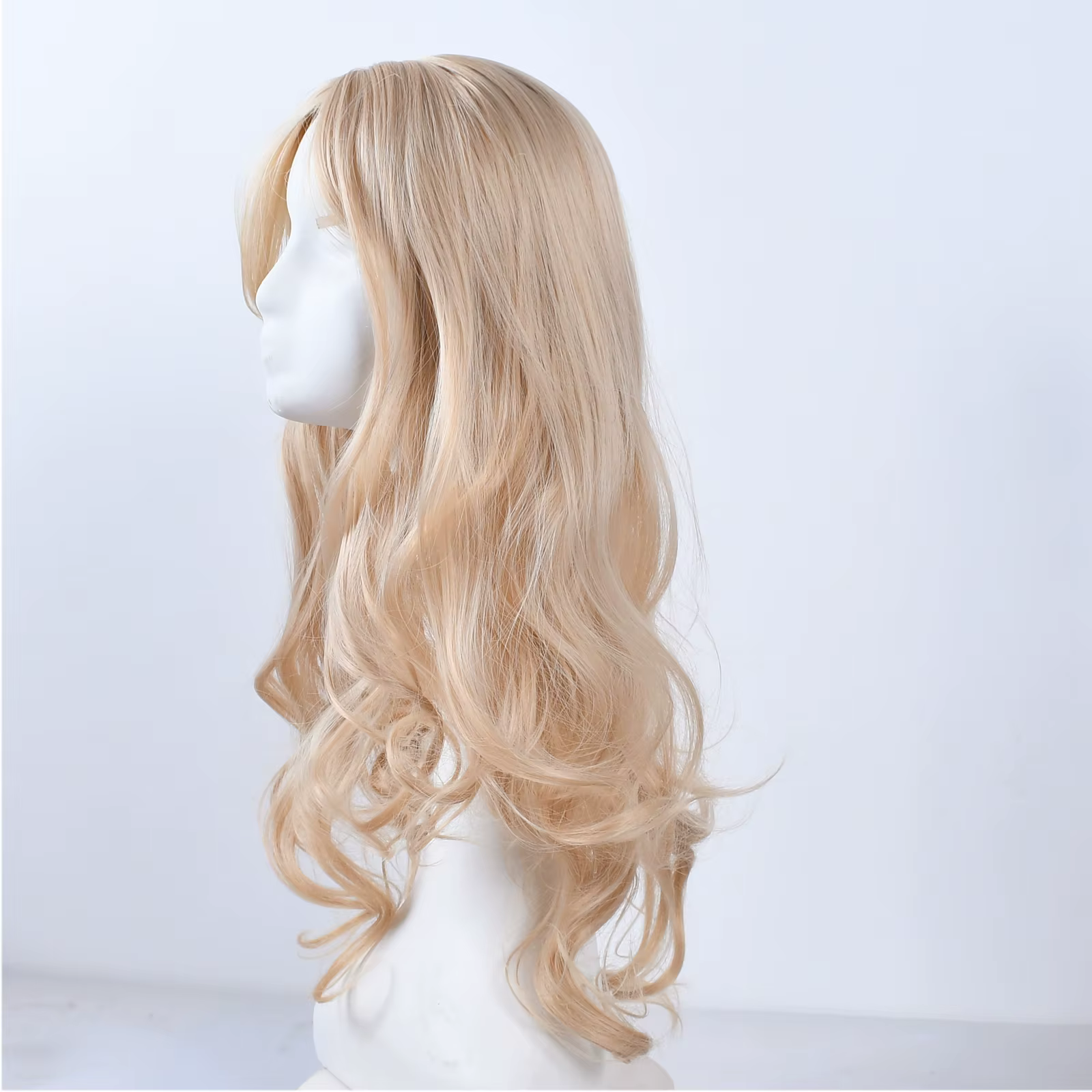 Perruques blondes sales synthétiques à l'aspect naturel, perruque longue et droite à couches pour fe