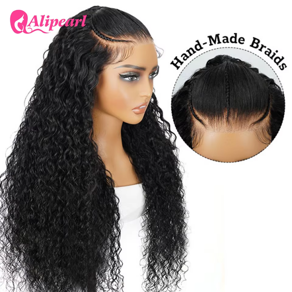 Alipearl-Perruque Lace Front Wig ondulée pré-découpée, cheveux de bébé pré-tressés, 13x4, pre-Wiltsh